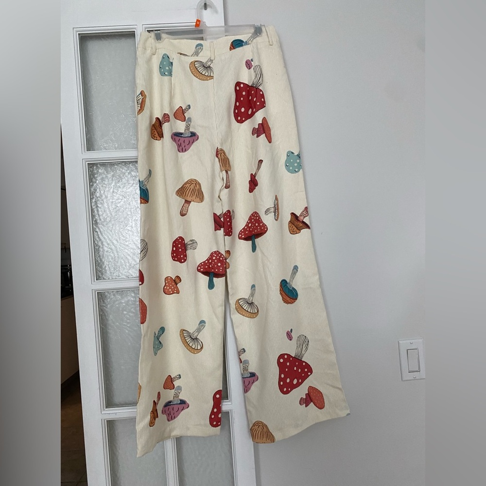 Corduroy high rise wide leg pants - Picture 3 of 4